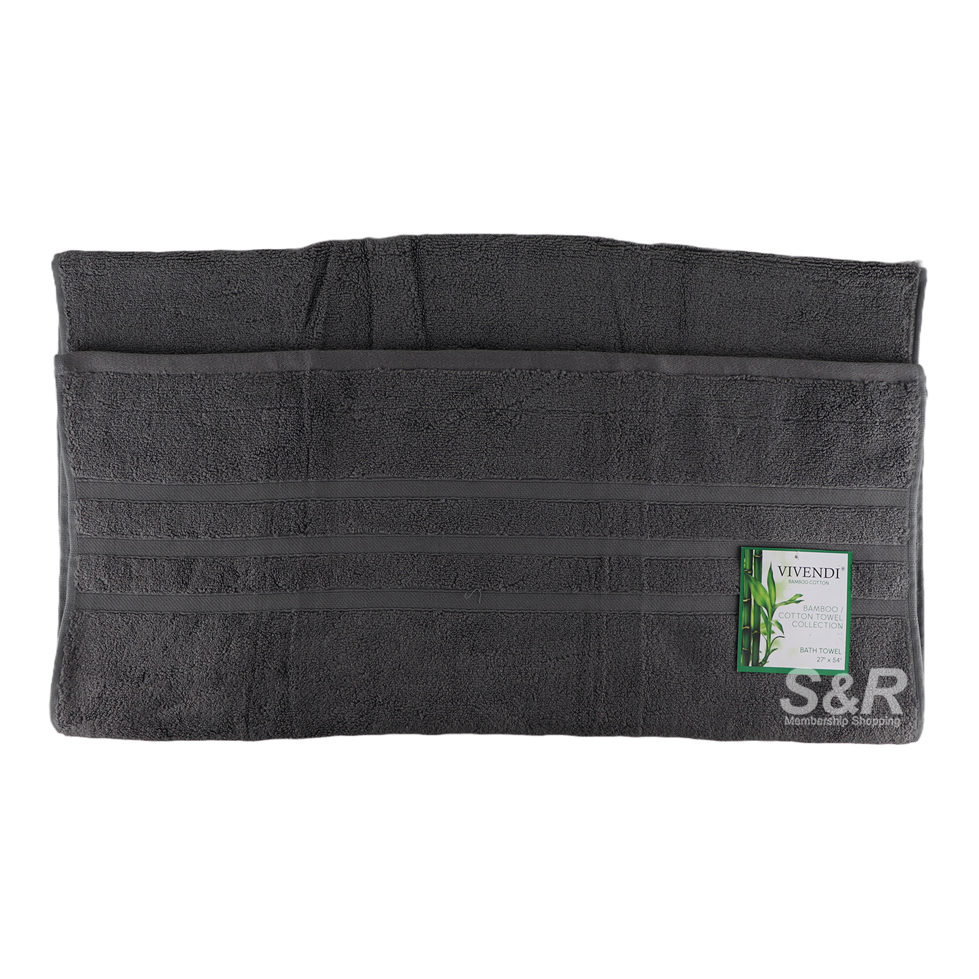 Vivendi Bamboo Collection Bath Towel Frost Grey 27x54 1pc Vivendi Bamboo Collection Bath Towel Frost Grey 27x54 1pc